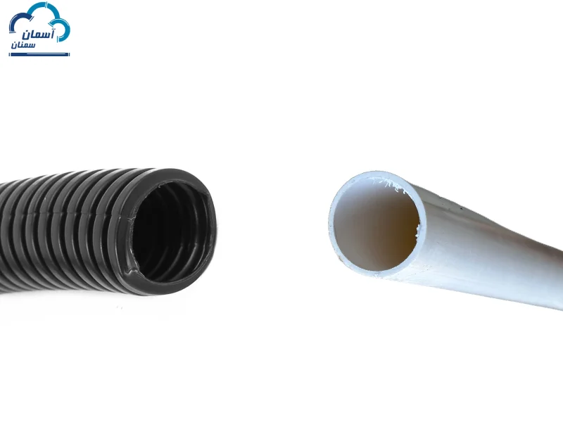 فرق لوله برق پلاستیکی و خرطومی برق